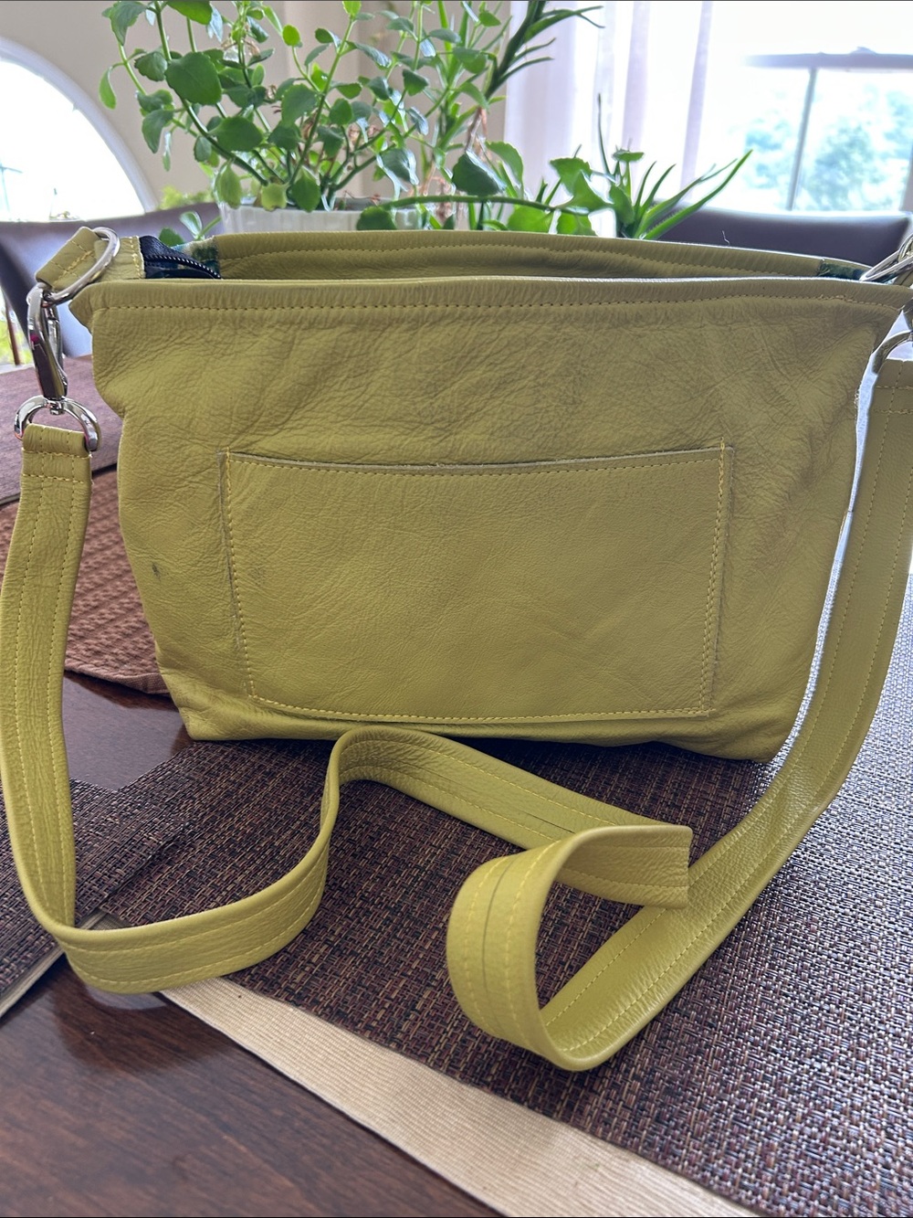 Small Crossbody Shoulder Bag in Olive Green